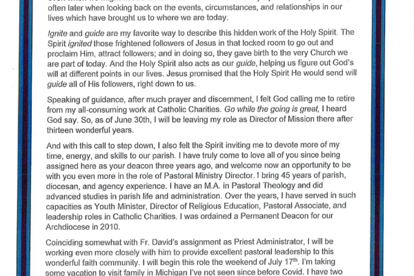 A Letter from Deacon Lucio 1 of 2