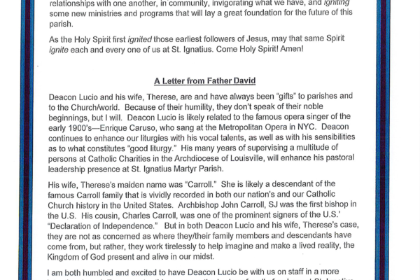 A Letter from Deacon Lucio 2 of 2
